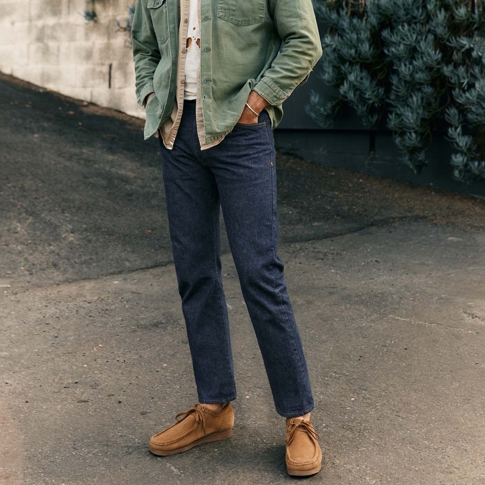 Imogen + Willie Charlie Indigo Selvage Rinse 100% Cotton Button Fly Jean
